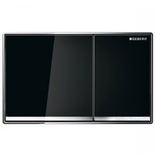 Geberit Omega60 Dual Flush Plate Black Glass 115.081.SJ.1