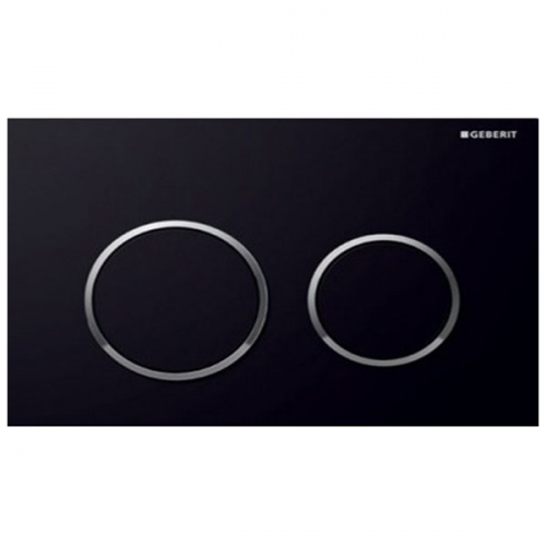 Geberit Omega20 Dual Flush Plate Black Gloss Chrome 115.085.KM.1