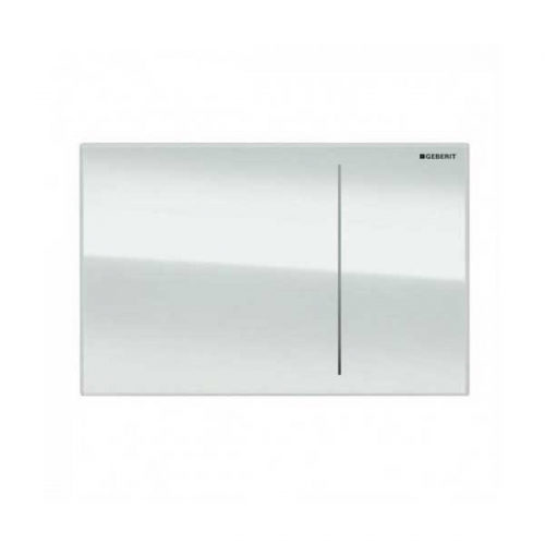 Geberit Omega 70 Dual Flush Plate White Glass 115.089.SI.1