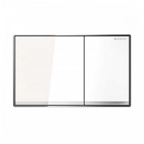 Geberit Sigma 60 Dual Flush Plate White Glass 115.640.SI.1