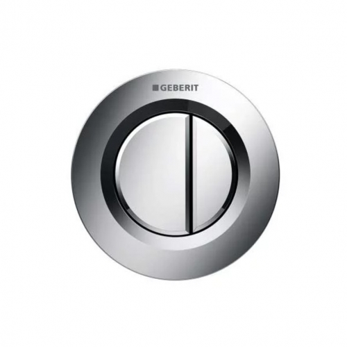 Geberit Type 01 Dual Flush Plate Button for 80mm Concealed Cistern Gloss Chrome 116.043.21.1