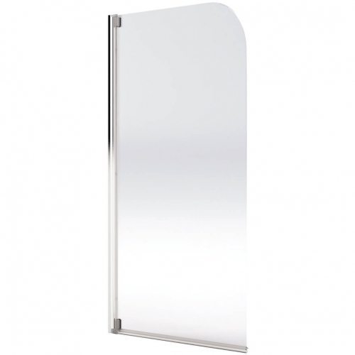Aqualux Radius 4mm Bathscreen 800x1400 Polished Silver