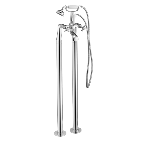 Traditional Freestanding Bath Shower Mixer - Victorian Crosshead By Voda Design