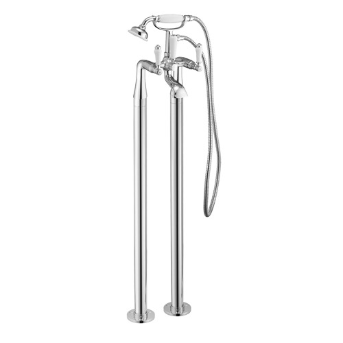 Traditional Freestanding Bath Shower Mixer - Victorian Lever By Voda Design