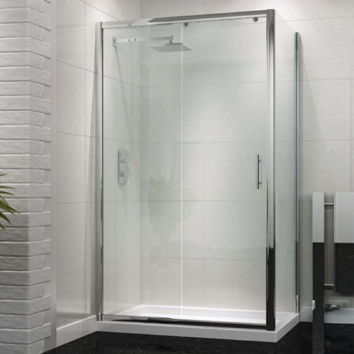 Single Sliding Shower Door 1200mm - Kaso 6 by Voda Design (6mm Thick)