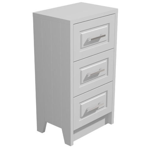 York 400mm Grey Bathroom Drawer Unit