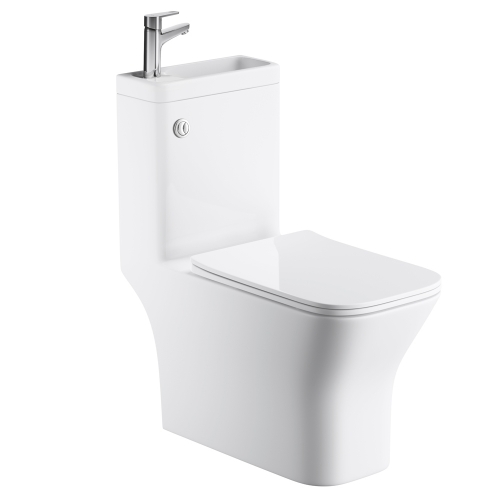 P2 Combination Square Toilet & Sink - Chrome Tap