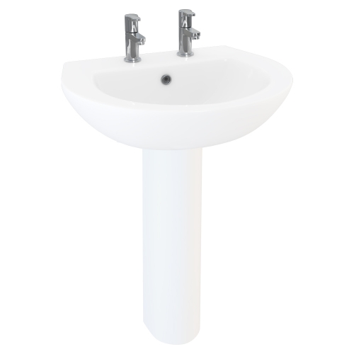 2 Tap Hole Basin & Pedestal