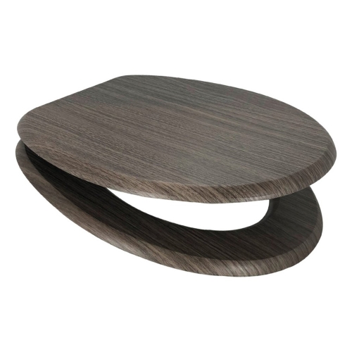 Wood Effect Toilet Seat Dark Beech