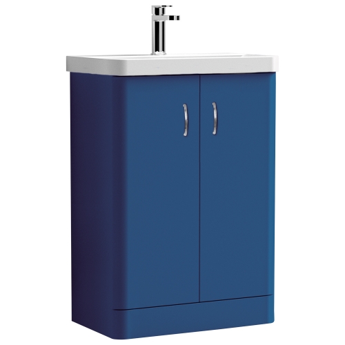 Blue 600mm 2 Door Vanity Unit & Basin