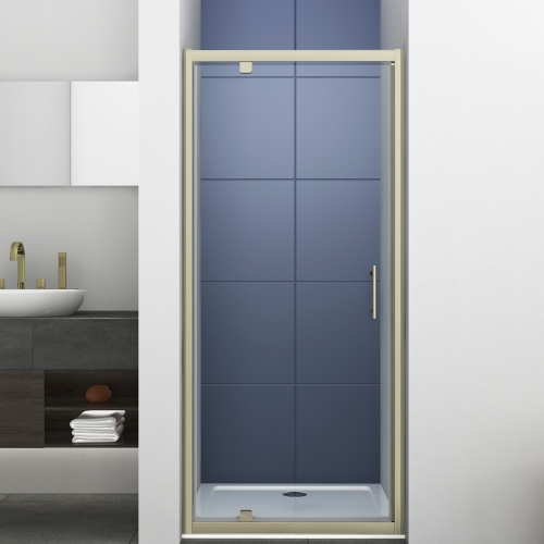 Brushed Brass 1200mm Pivot Shower Door