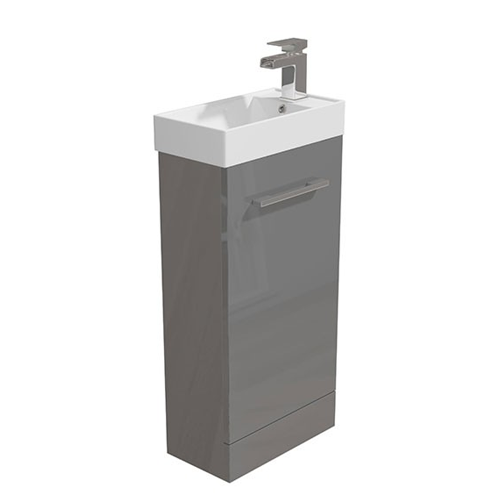 400mm Vanity Unit & Basin Grey - Alpine