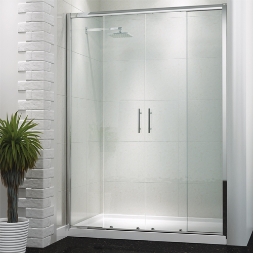 Double Sliding Shower Door  - Kaso 6 by Voda Design (6mm Thick)