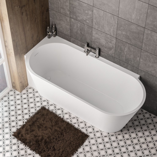 Melia 1600 LH Freestanding Back To Wall Bath Inc Waste- MELIA1600LH