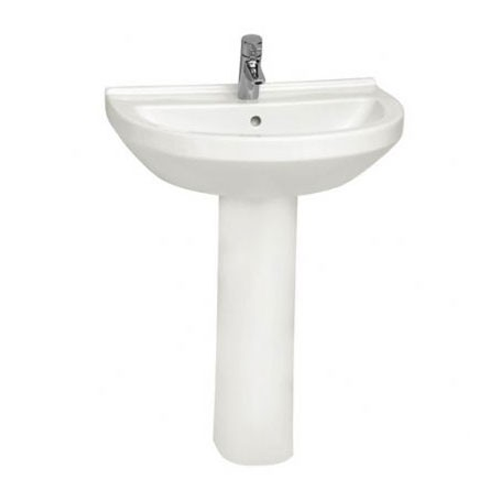 VitrA S50 Round Basin Options With Full Pedestal