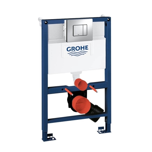 Grohe 38773000 Rapid SL 0.82m 3 in 1 Set Low Noise Support Frame for Wall Hung WC