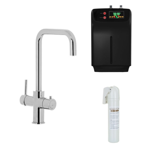 Chrome Boiling Water Kitchen Tap - 3 in 1 -  WRAS Approved (Includes Tap, Boiler & Filter)