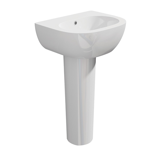 600mm 1 Tap Hole Basin And Pedestal - C30 By Voda Design