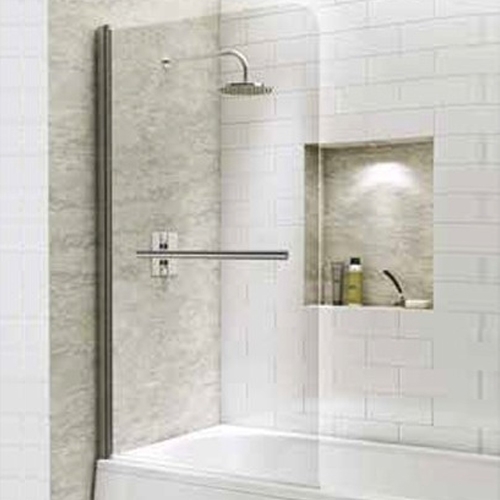 Vodas 6 Radius Bath Screen with Towel Rail