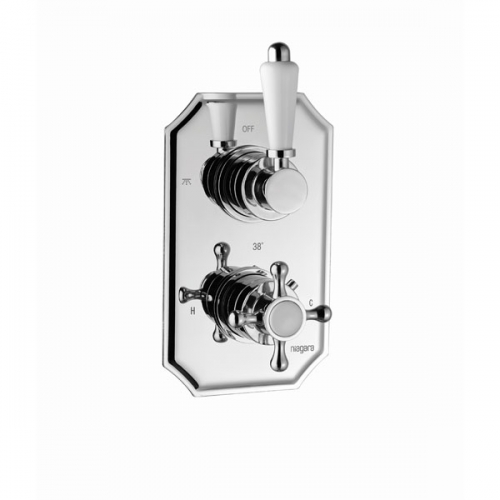 Traditional Twin Concealed Thermostatic Shower Valve - Arlington