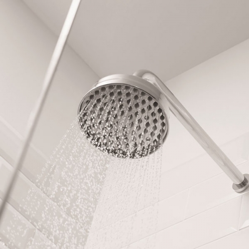 Traditional 200mm Round Shower Head & Wall Arm Chrome