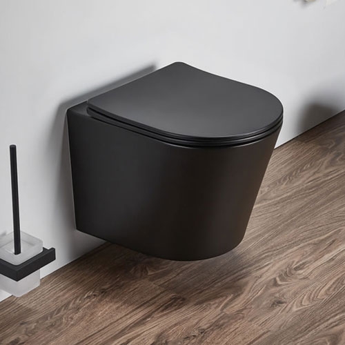 Black Wall Hung Pan & Soft Close Slimline Seat