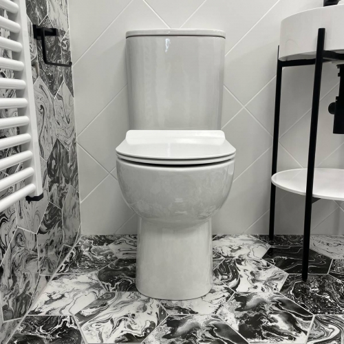 Blanc Rimless Close Coupled Fully Back to Wall Toilet & Soft Close Seat