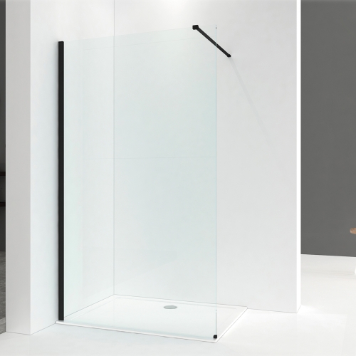 8mm Wetroom Screen With Black Profile