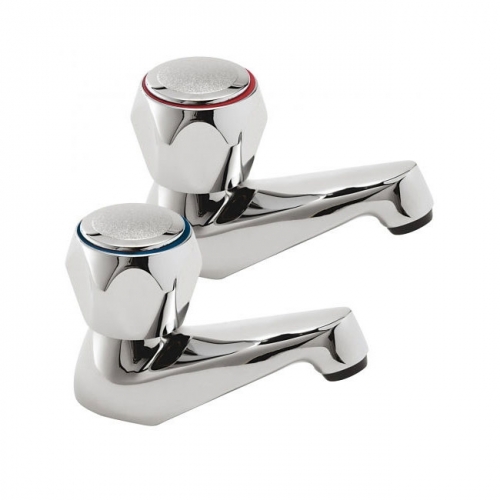 Basin Taps with Hexagonal Handle (Pair) Chrome