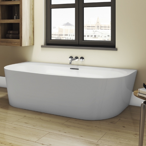 Freestanding Modern Back To Wall Bath 1800mm - Princeton By Voda Design