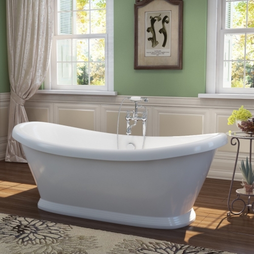 Freestanding Traditional Double Ended Bath 1770mm - Boat By Voda Design