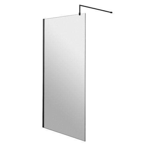 8mm Wetroom Screen Black - 1000mm