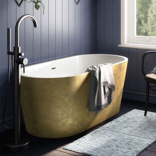 Gold Freestanding Bath 1495x745mm - Indulgence By Voda Design
