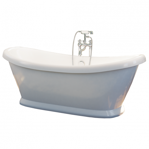 Freestanding Traditional Double Ended Bath 1770mm - Boat By Synergy