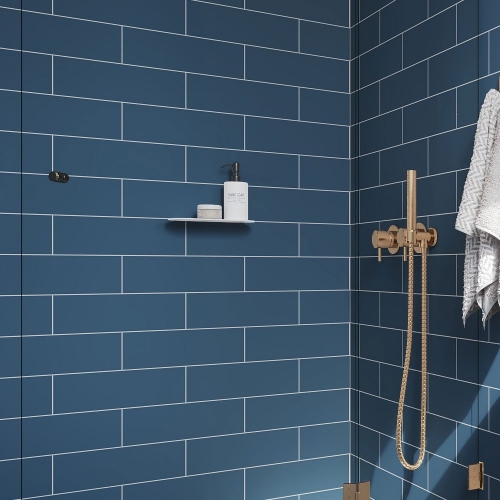Fibo Urban - 2.4m x 0.6m Wall Panel - Dusty Blue (Metro Brick) - Single