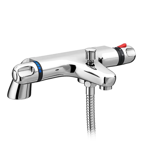 Modern Thermostatic Bath Shower Mixer - Bottom Outlet