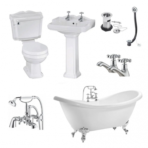Legend Slipper Freestanding Bath Suite - VODASUITE25