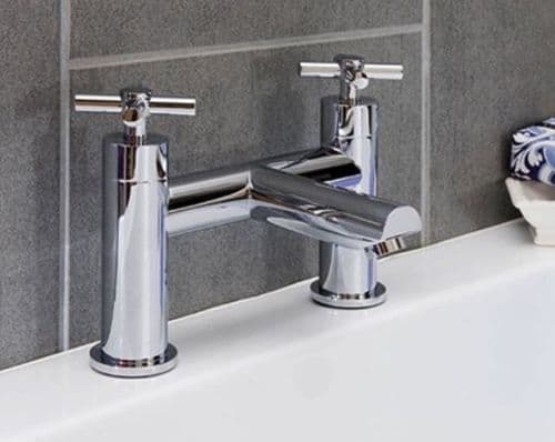 Cassellie Dune Bath Filler Cross Handle Chrome
