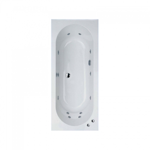 Cascade 1800 x 800mm Double Ended Bath with Whirlpool System A