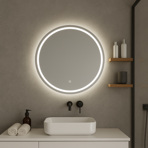 Halo 600mm Round LED Mirror with Demister
