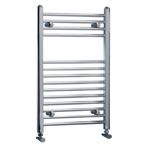 Chrome Straight Heated Towel Rail - 400mm Width