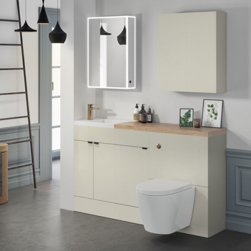 Clay FULL DEPTH Furniture Run Includes Vanity, Basin, Base, WC Unit, Worktop & Plinth (Various Sizes)