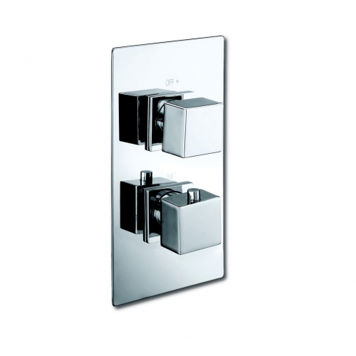 Square Concealed Twin Thermostatic Shower Valve by Voda Design
