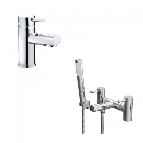 Cassellie Round Basin Tap & Bath Shower Mixer Set - Dalton