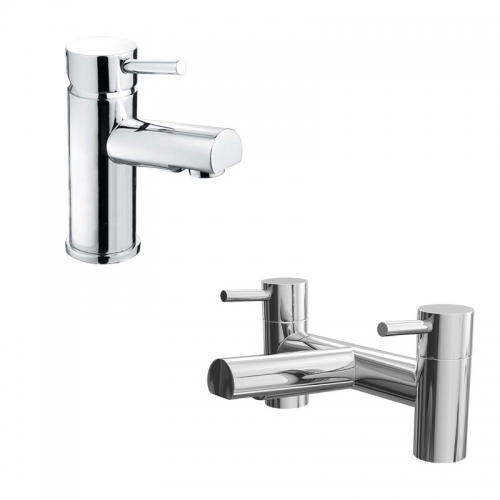 Cassellie Round Basin Tap & Bath Filler Set - Dalton