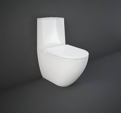 RAK Des Fully Back To Wall Close Coupled Pan, Cistern & Seat