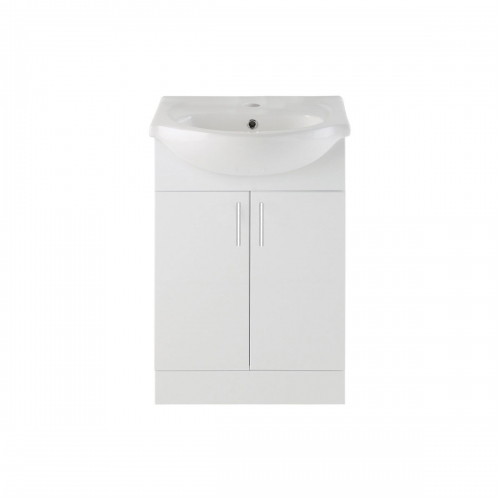 Earnsdale 655mm Basin Unit & Basin - White Gloss