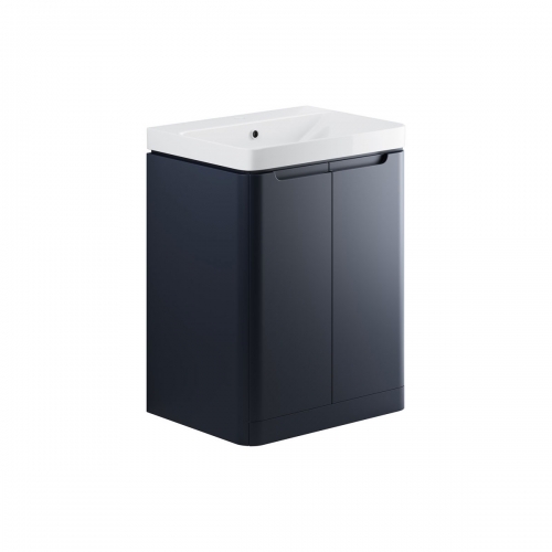 Freedom 605mm 2 Door Floor Standing Basin Unit - Matt Indigo