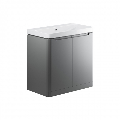 Freedom 805mm 2 Door Floor Standing Basin Unit - Matt Grey