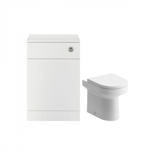 Earnsdale 500mm WC Unit & BTW Pan Pack - White Gloss